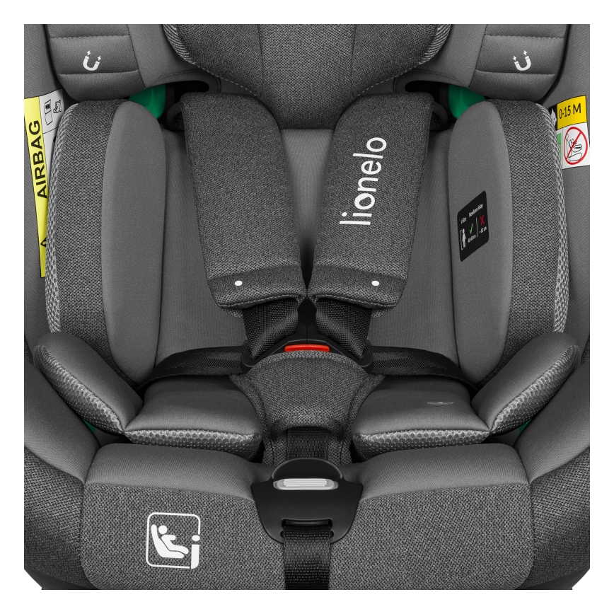 Lionelo - Pagriežams bērnu auto sēdeklis BRAAM i-Size ar bāzi, 40-150 cm, pelēks akmens