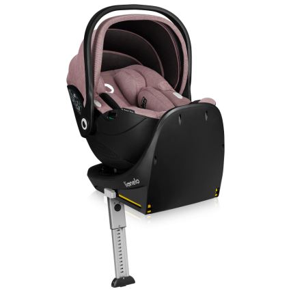 Lionelo - Pagriežams bērnu autokrēsls ar bāzi MOXIE SET i-Size 40-87 cm rozā mauve