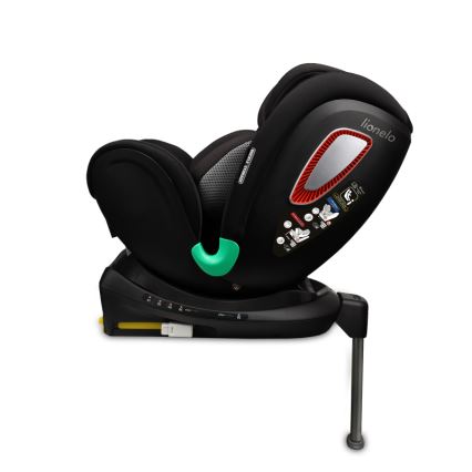 Lionelo - Pagriežams auto sēdeklis ar bāzi ANTOON PLUS i-Size 40-105 cm Melns Onikss
