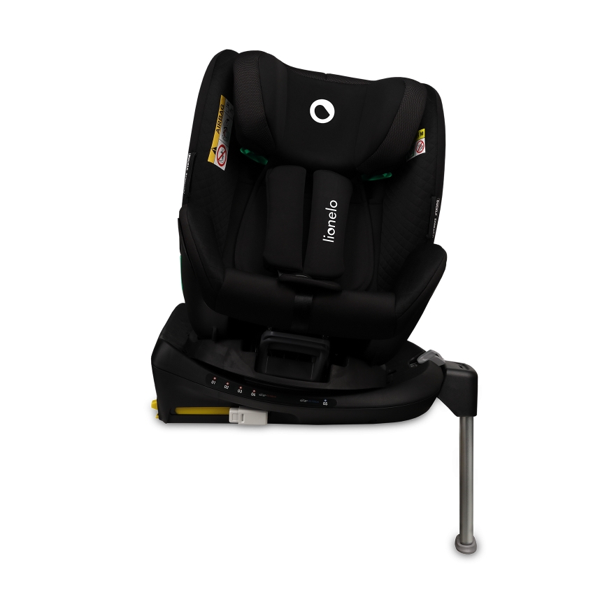 Lionelo - Pagriežams auto sēdeklis ar bāzi ANTOON PLUS i-Size 40-105 cm Melns Onikss