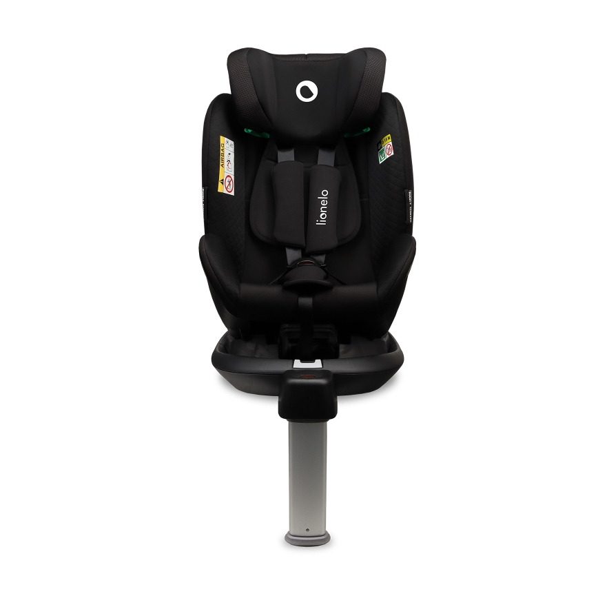 Lionelo - Pagriežams auto sēdeklis ar bāzi ANTOON PLUS i-Size 40-105 cm Melns Onikss