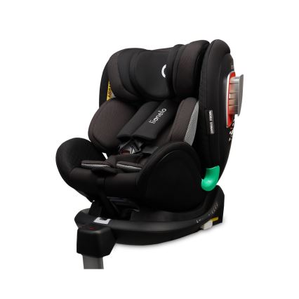 Lionelo - Pagriežams auto sēdeklis ar bāzi ANTOON PLUS i-Size 40-105 cm Melns Onikss