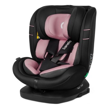 Lionelo - Pagriežams bērnu autosēdeklis ar bāzi BASTIAAN i-Size 40-150 cm Pink Rose