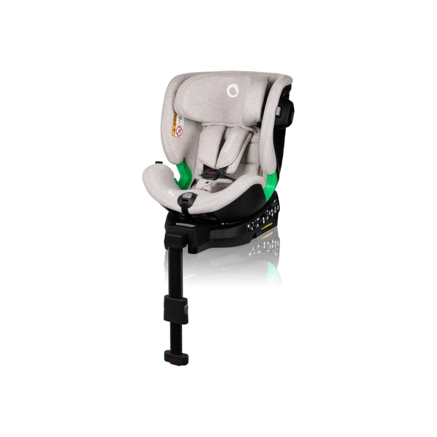 Lionelo - Pagriežams bērnu autosēdeklis ar bāzi HARMONY i-Size 40-150 cm bēšs
