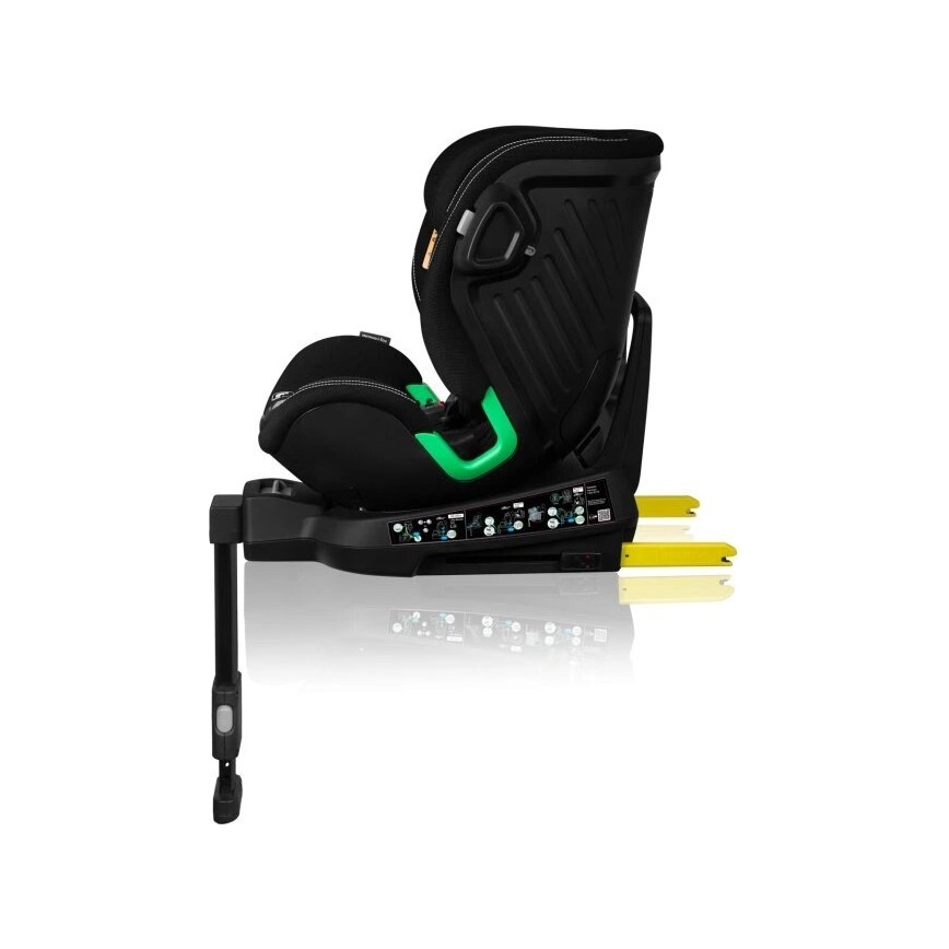 Lionelo - Pagriežams bērnu autosēdeklis ar bāzi HARMONY i-Size 40-150 cm melns