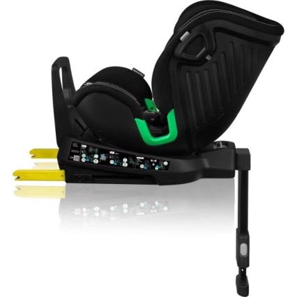 Lionelo - Pagriežams bērnu autosēdeklis ar bāzi HARMONY i-Size 40-150 cm melns