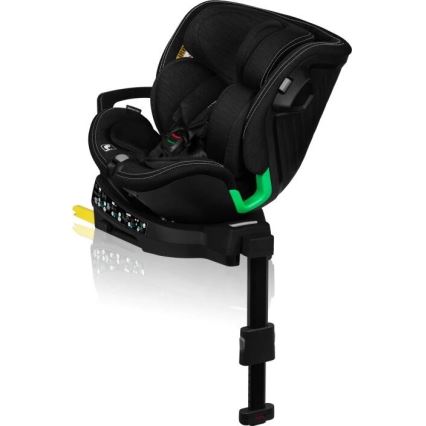 Lionelo - Pagriežams bērnu autosēdeklis ar bāzi HARMONY i-Size 40-150 cm melns