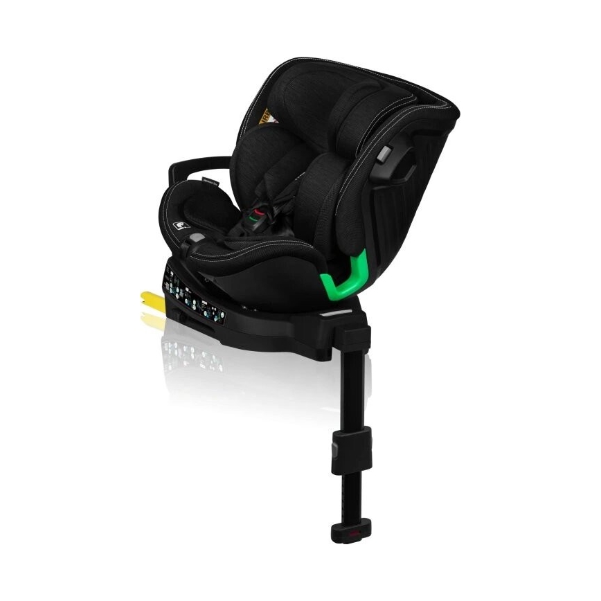 Lionelo - Pagriežams bērnu autosēdeklis ar bāzi HARMONY i-Size 40-150 cm melns