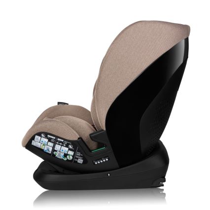 Lionelo - Pagriežams bērnu autosēdeklis ar bāzi LAVENDER i-Size 76-150 cm Beige Latte