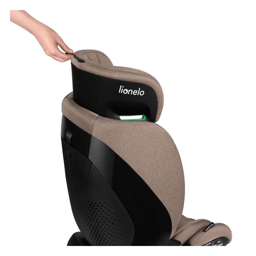 Lionelo - Pagriežams bērnu autosēdeklis ar bāzi LAVENDER i-Size 76-150 cm Beige Latte