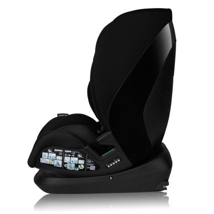 Lionelo - Pagriežams bērnu autosēdeklis ar bāzi LAVENDER i-Size 76-150 cm Black Carbon