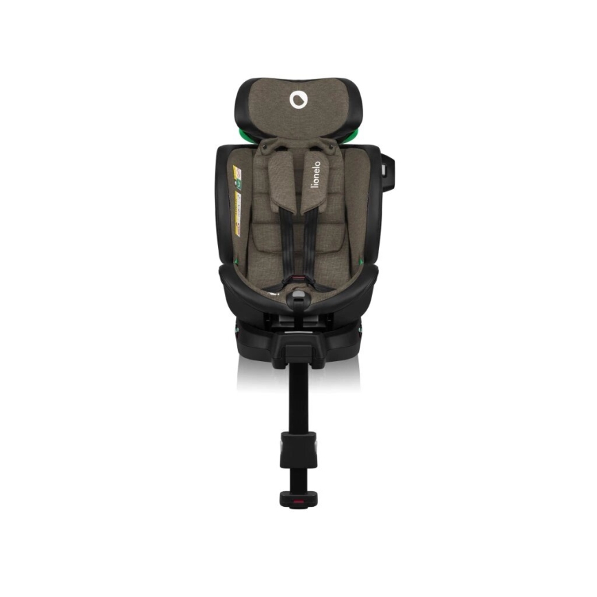 Lionelo - Pagriežams bērnu autosēdeklis ar pamatni HARMONY i-Size 40-150 cm melns/olīvkrāsains