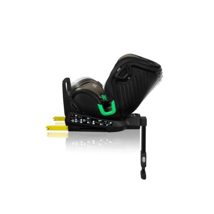 Lionelo - Pagriežams bērnu autosēdeklis ar pamatni HARMONY i-Size 40-150 cm melns/olīvkrāsains