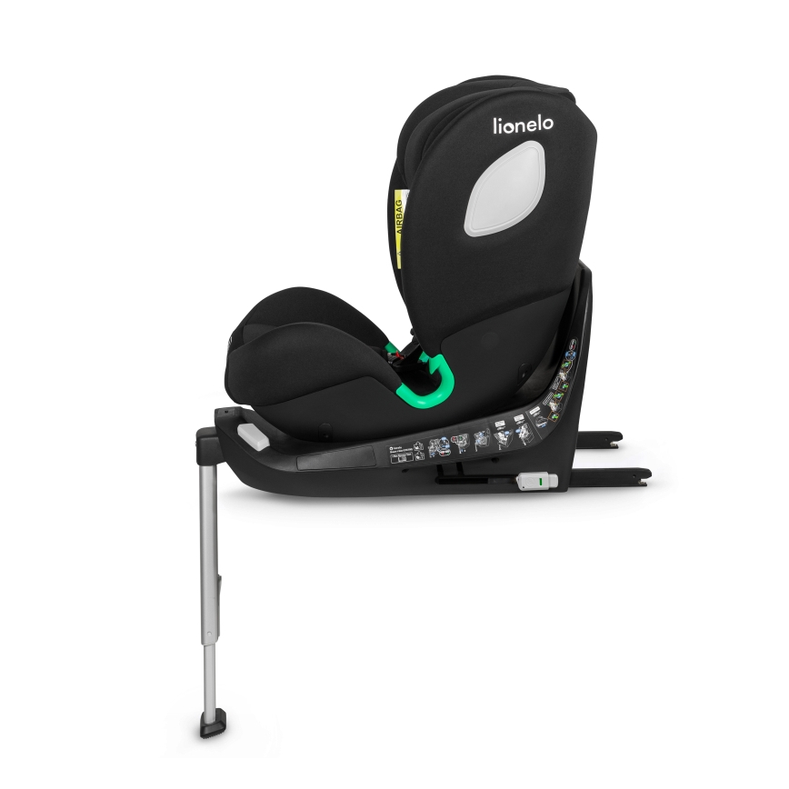 Lionelo - Pagrozāms bērnu autosēdeklis ar bāzi BRAAM i-Size 40-150 cm Black Carbon