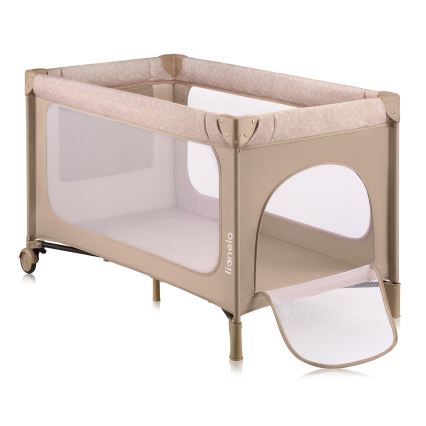 Lionelo - Portatīvā bērnu gultiņa JASMIN EASY FOLD, bēšs/smilškrāsas