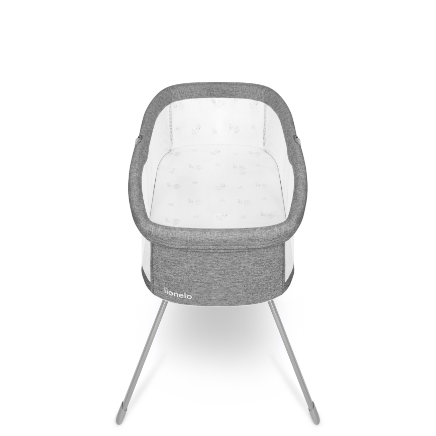 Lionelo - portatīvā gultiņa MALIN Grey Stone