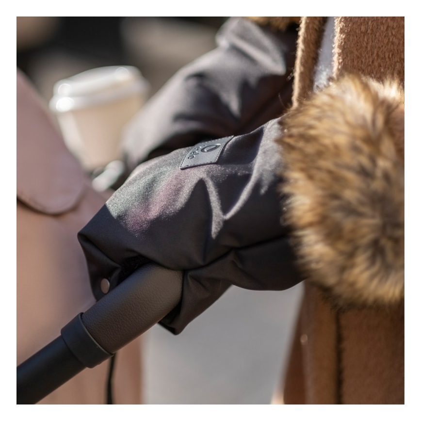 Lionelo - Roku sildītāji ratiņiem HANDMUFF, melni