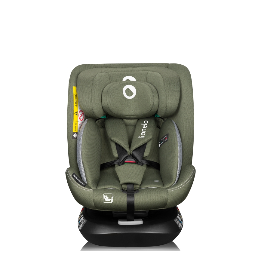 Lionelo - Bērnu autosēdeklis ar pagriežamu bāzi BASTIAAN ONE i-Size 40-150 cm Olīvzaļš