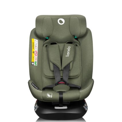 Lionelo - Bērnu autosēdeklis ar pagriežamu bāzi BASTIAAN ONE i-Size 40-150 cm Olīvzaļš
