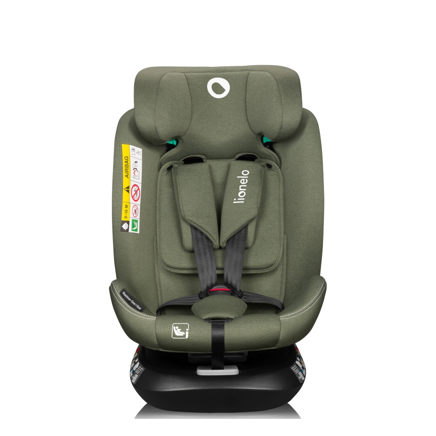 Lionelo - Bērnu autosēdeklis ar pagriežamu bāzi BASTIAAN ONE i-Size 40-150 cm Olīvzaļš