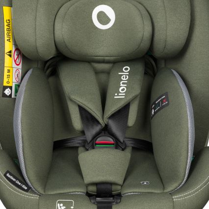 Lionelo - Bērnu autosēdeklis ar pagriežamu bāzi BASTIAAN ONE i-Size 40-150 cm Olīvzaļš