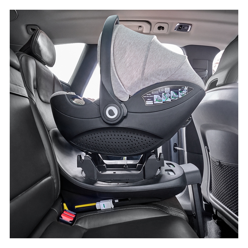 Lionelo - Rotējošs auto sēdeklis ar bāzi MOXIE SET i-Size 40-87 cm smilškrāsas