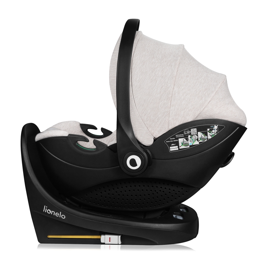 Lionelo - Rotējošs auto sēdeklis ar bāzi MOXIE SET i-Size 40-87 cm smilškrāsas