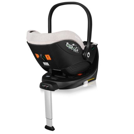 Lionelo - Rotējošs auto sēdeklis ar bāzi MOXIE SET i-Size 40-87 cm smilškrāsas