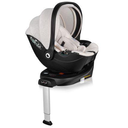 Lionelo - Rotējošs auto sēdeklis ar bāzi MOXIE SET i-Size 40-87 cm smilškrāsas