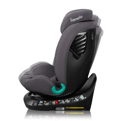 Lionelo - Pagriežams bērnu auto sēdeklis ar bāzi BASTIAAN ONE i-Size 40-150 cm Grey Stone