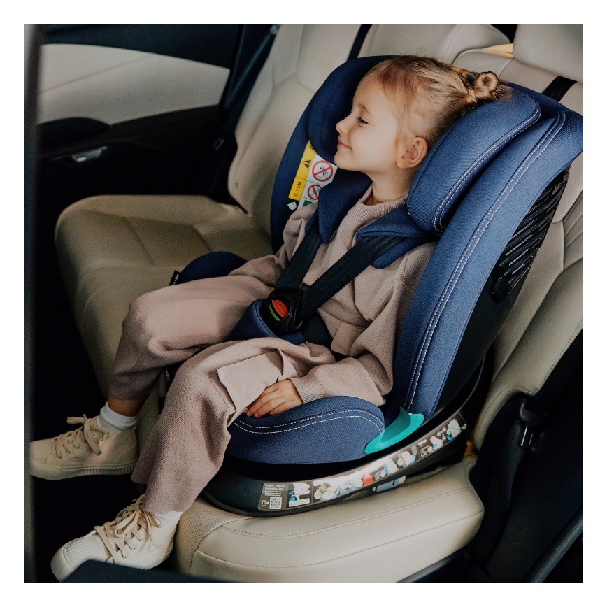 Lionelo - Bērnu autosēdeklis ar rotējošu bāzi BASTIAAN ONE i-Size 40-150 cm Blue Navy