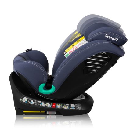 Lionelo - Bērnu autosēdeklis ar rotējošu bāzi BASTIAAN ONE i-Size 40-150 cm Blue Navy