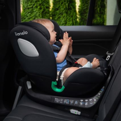 Lionelo - Rotējošs autokrēsls ar bāzi BRAAM i-Size 40-150 cm Black Carbon