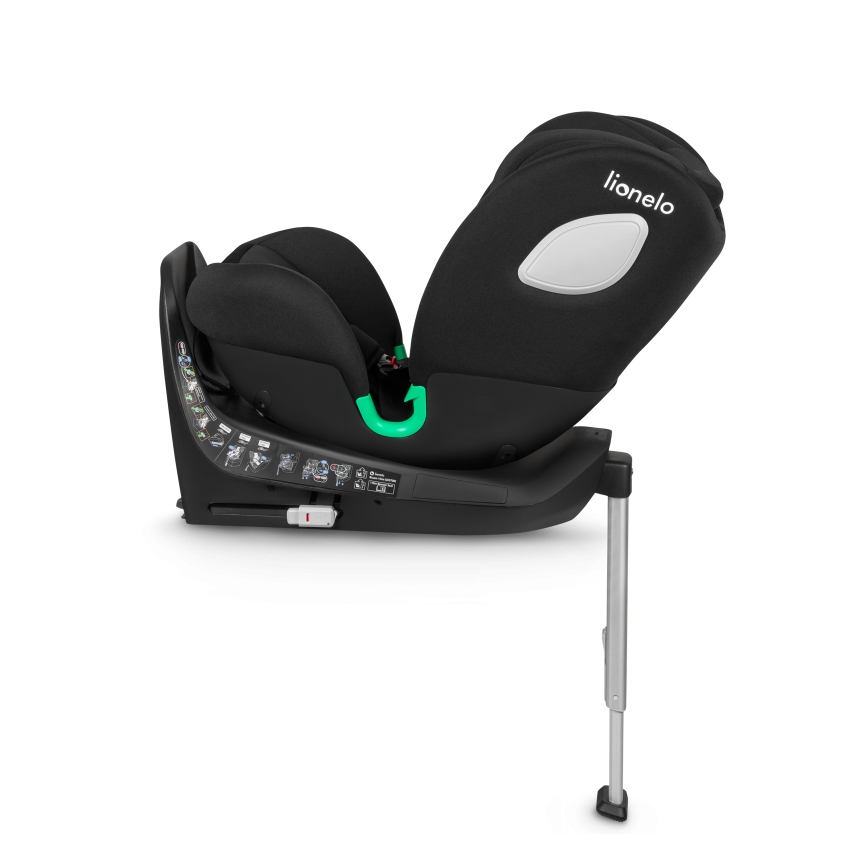 Lionelo - Rotējošs autokrēsls ar bāzi BRAAM i-Size 40-150 cm Black Carbon