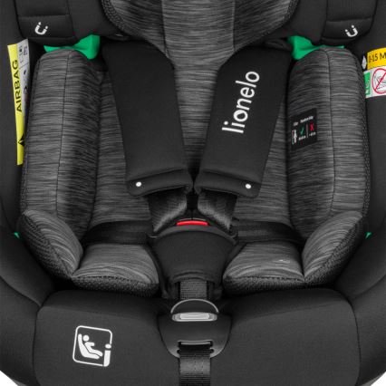 Lionelo - Rotējošs autokrēsls ar bāzi BRAAM i-Size 40-150 cm Black Carbon