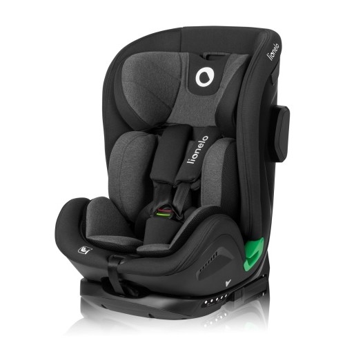 Lionelo - Rotējošs automašīnas sēdeklis ar bāzi HARPER i-Size 76–150 cm Black Carbon