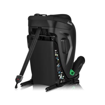 Lionelo - Rotējošs automašīnas sēdeklis ar bāzi HARPER i-Size 76–150 cm Black Carbon