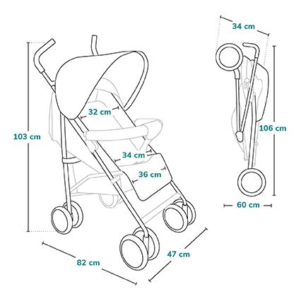 Lionelo - Salokamie ratiņi ELIA tumši pelēki