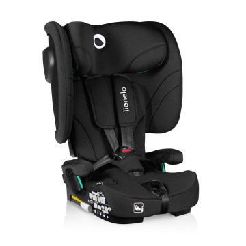 Lionelo - Salokāms bērnu autosēdeklis NELLY i-Size 76-150 cm Black Carbon