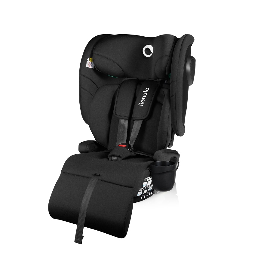 Lionelo - Salokāms bērnu autosēdeklis NELLY i-Size 76-150 cm Black Carbon