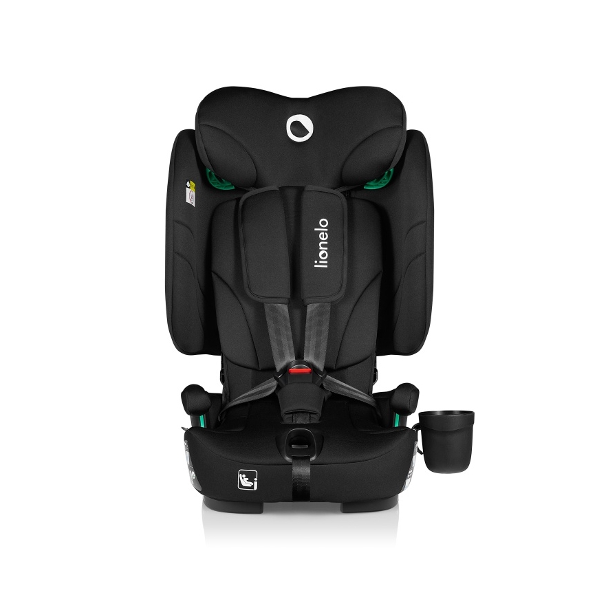 Lionelo - Salokāms bērnu autosēdeklis NELLY i-Size 76-150 cm Black Carbon