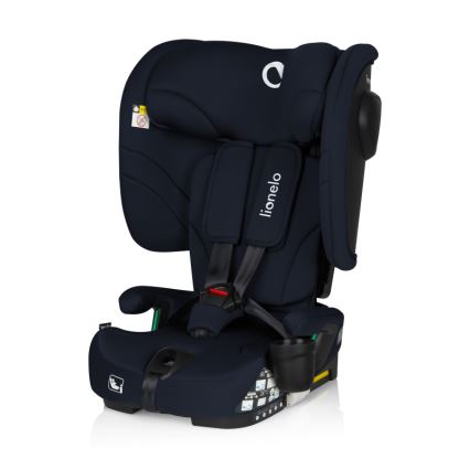 Lionelo - Salokāms bērnu autosēdeklis NELLY i-Size 76-150 cm tumši zils
