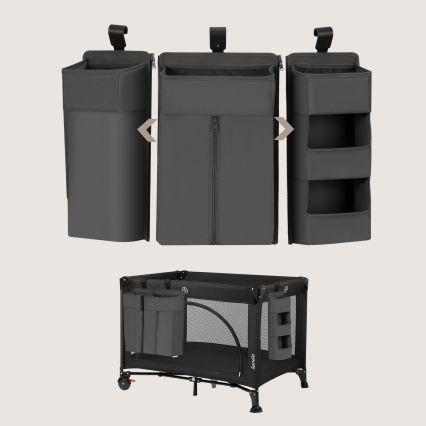 Lionelo - SIDEPOCKET organizators gultiņai 3 vienā, pelēks
