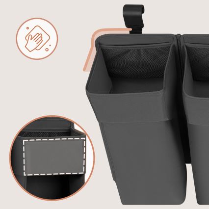 Lionelo - SIDEPOCKET organizators gultiņai 3 vienā, pelēks