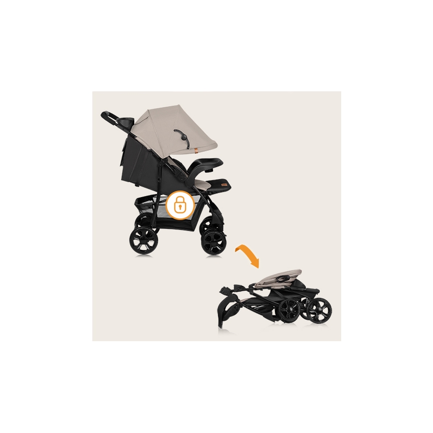 Lionelo - Sporta rati EMMA PLUS bēšs/melns