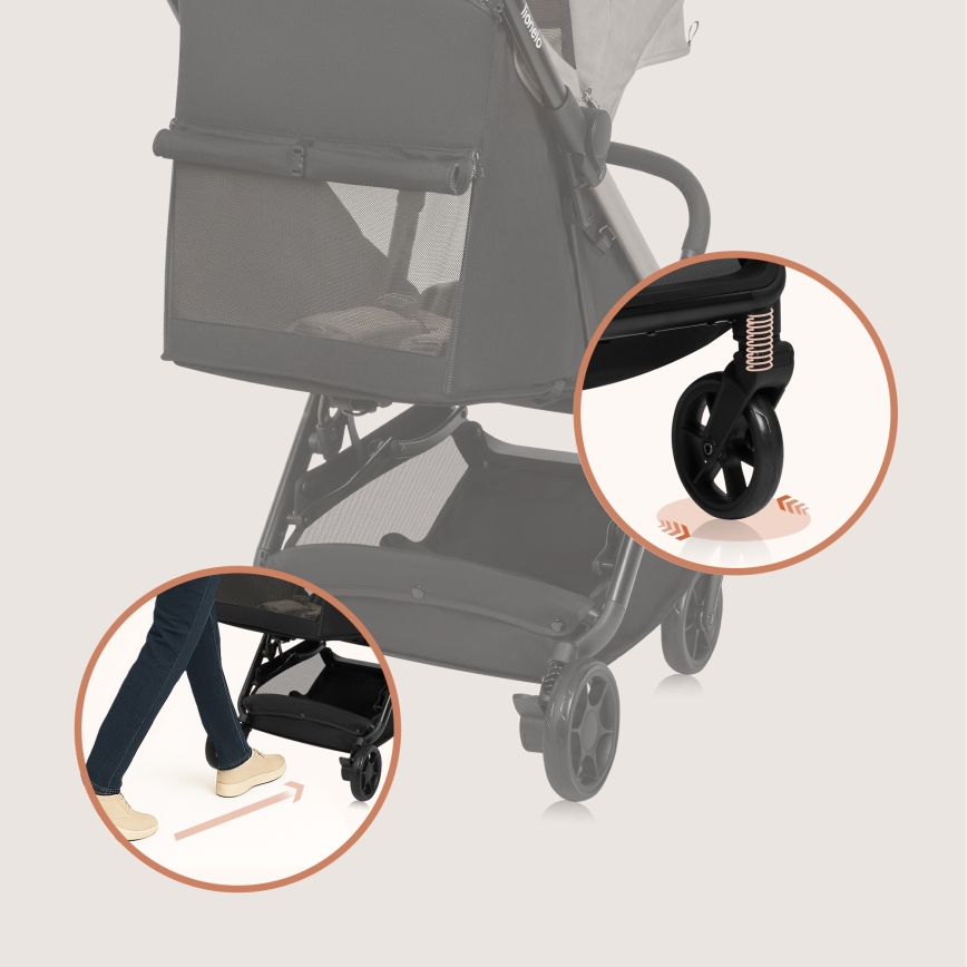 Lionelo - Sporta ratiņi JULIE AIR smilškrāsas