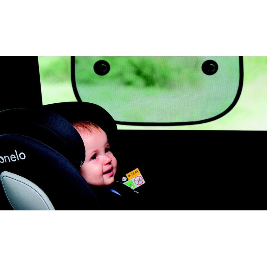 Lionelo - SUNSHADE saules aizsargs ar piesūcekni, 2 gab., melns