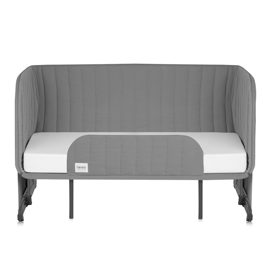 Lionelo - THOMI PLUS 5 in 1 bērnu gultiņa, pelēka (Grey Concrete)