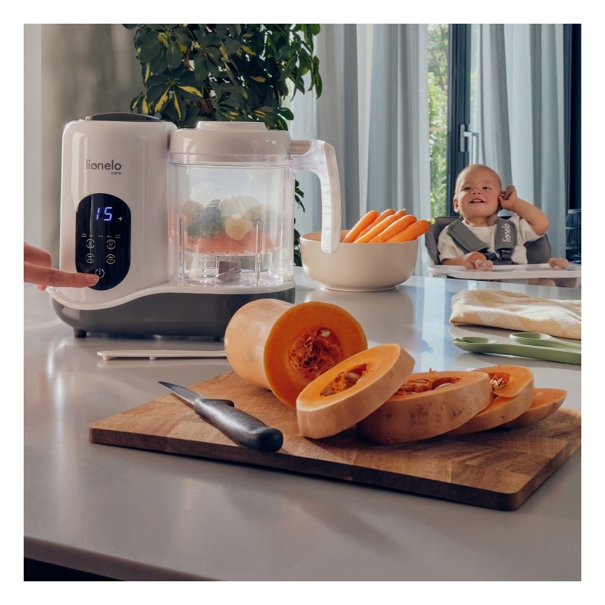 Lionelo - Tvaicētājs 5-in-1 BABYMENU 110W/230V balts/pelēks