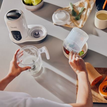 Lionelo - Tvaicētājs 5-in-1 BABYMENU 110W/230V balts/pelēks